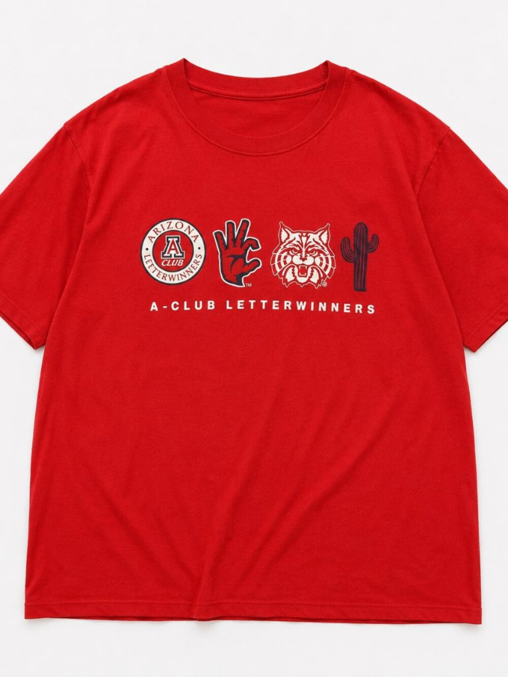 RARE ARIZONA A-CLUB LETTERWINNERS TEE- SHIRT -RED - XXL